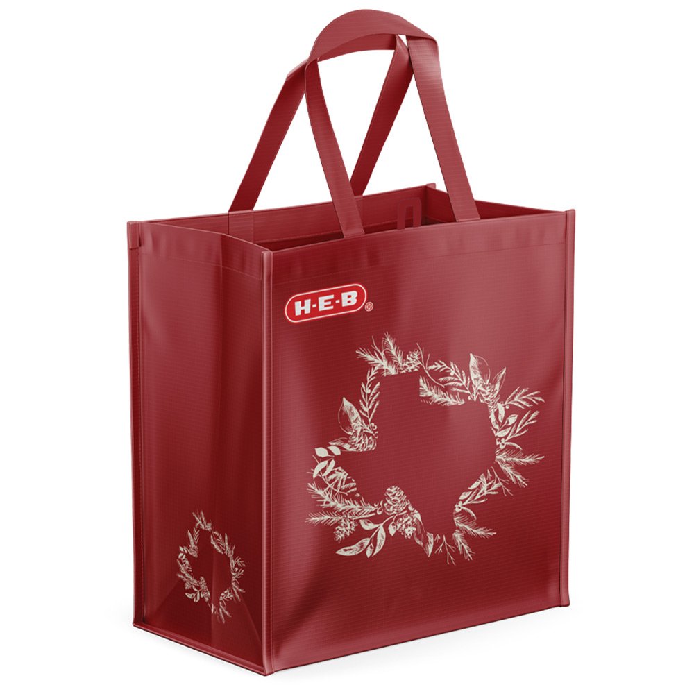 HEB Christmas Texas Wreath Reusable Shopping Bag Shop Reusable