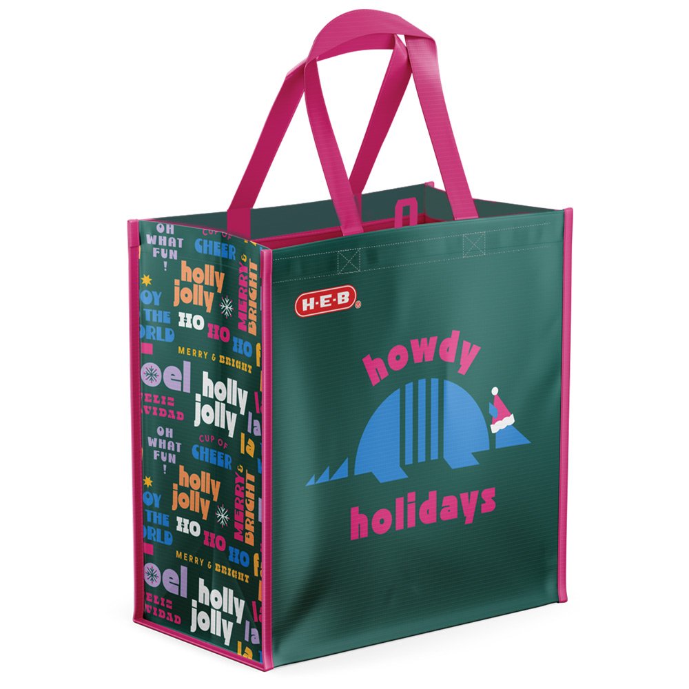 Holiday reusable 2025 shopping bags