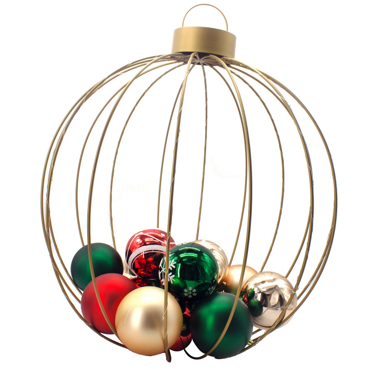 Destination Holiday Lighted Gold Wire Christmas Ornament - Shop ...