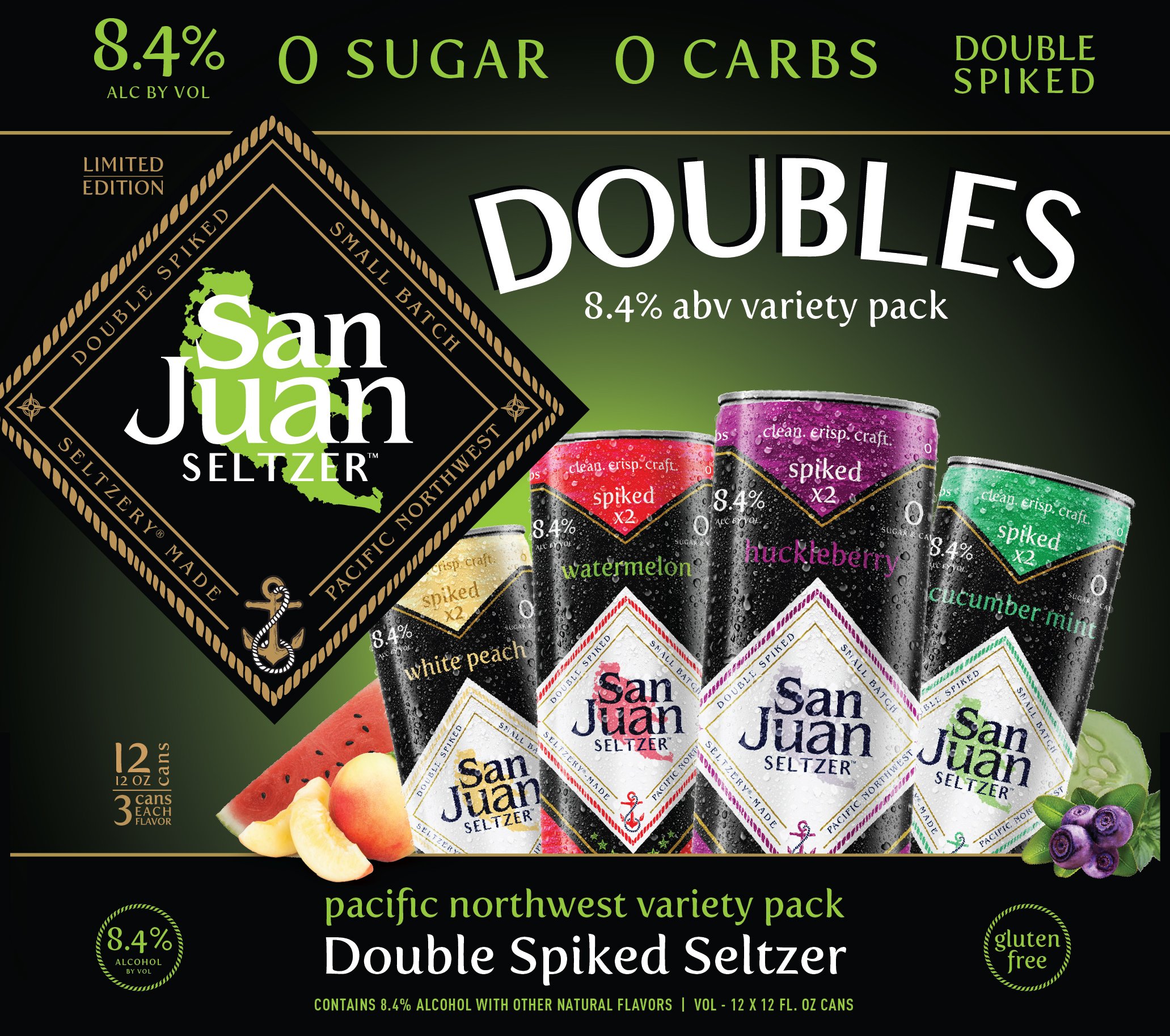 San Juan Seltzer Doubles Variety Pack 12 oz Cans Shop Malt beverages