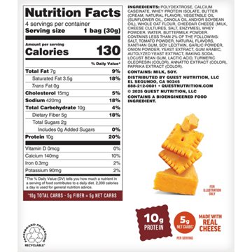 Quest 10g Protein Cheese Crackers Multipack - Cheddar Blast