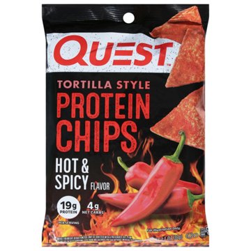 Quest Tortilla-Style 19g Protein Chips - Hot & Spicy