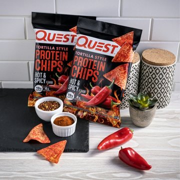Quest Tortilla-Style 19g Protein Chips - Hot & Spicy