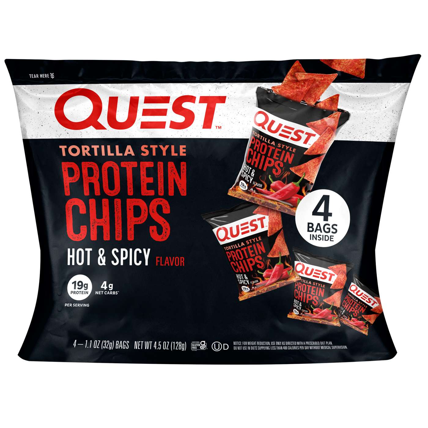 Quest Hot & Spicy Tortilla Style Protein Chips Multipack; image 1 of 2