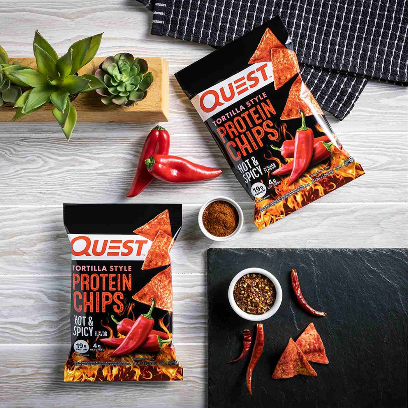 Quest Tortilla-Style 19g Protein Chips Multipack - Hot & Spicy; image 3 of 3