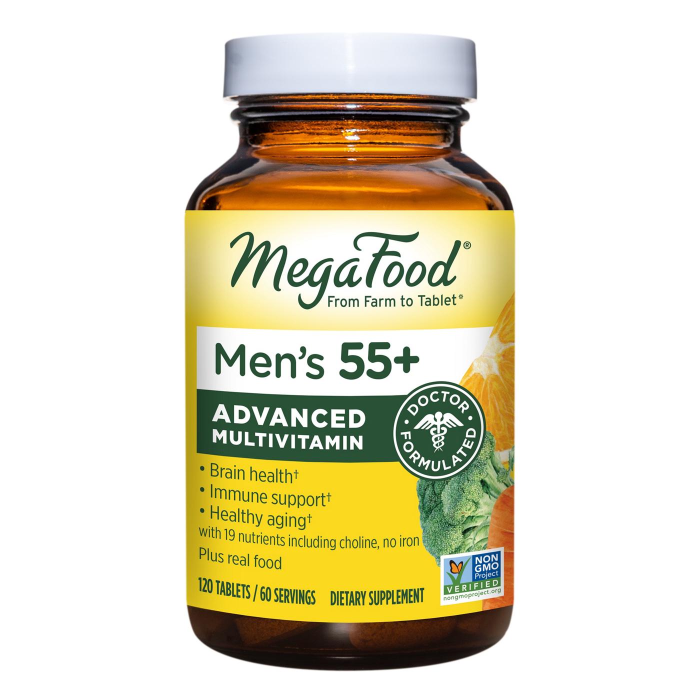 MegaFood Men 55+ Advanced Multivitamin Tablets; image 1 of 3