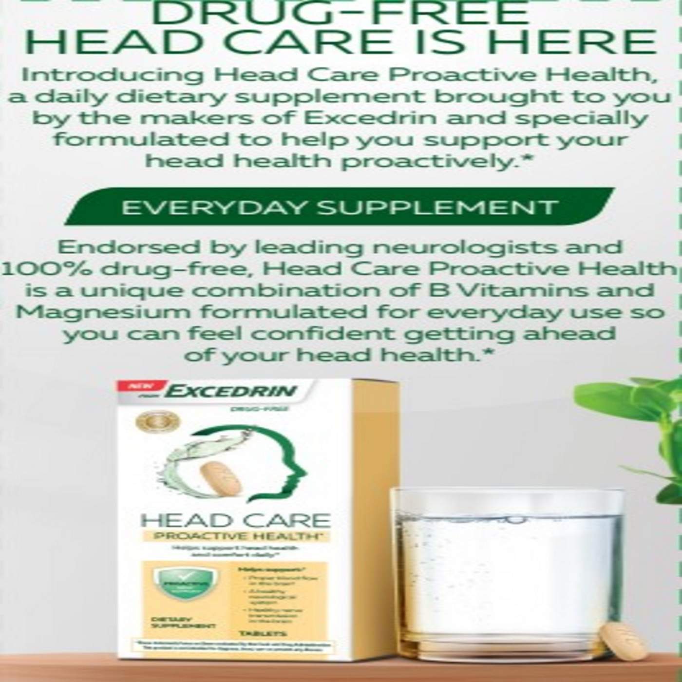 Excedrin Head Care Proactive Health Tablets; image 4 of 6