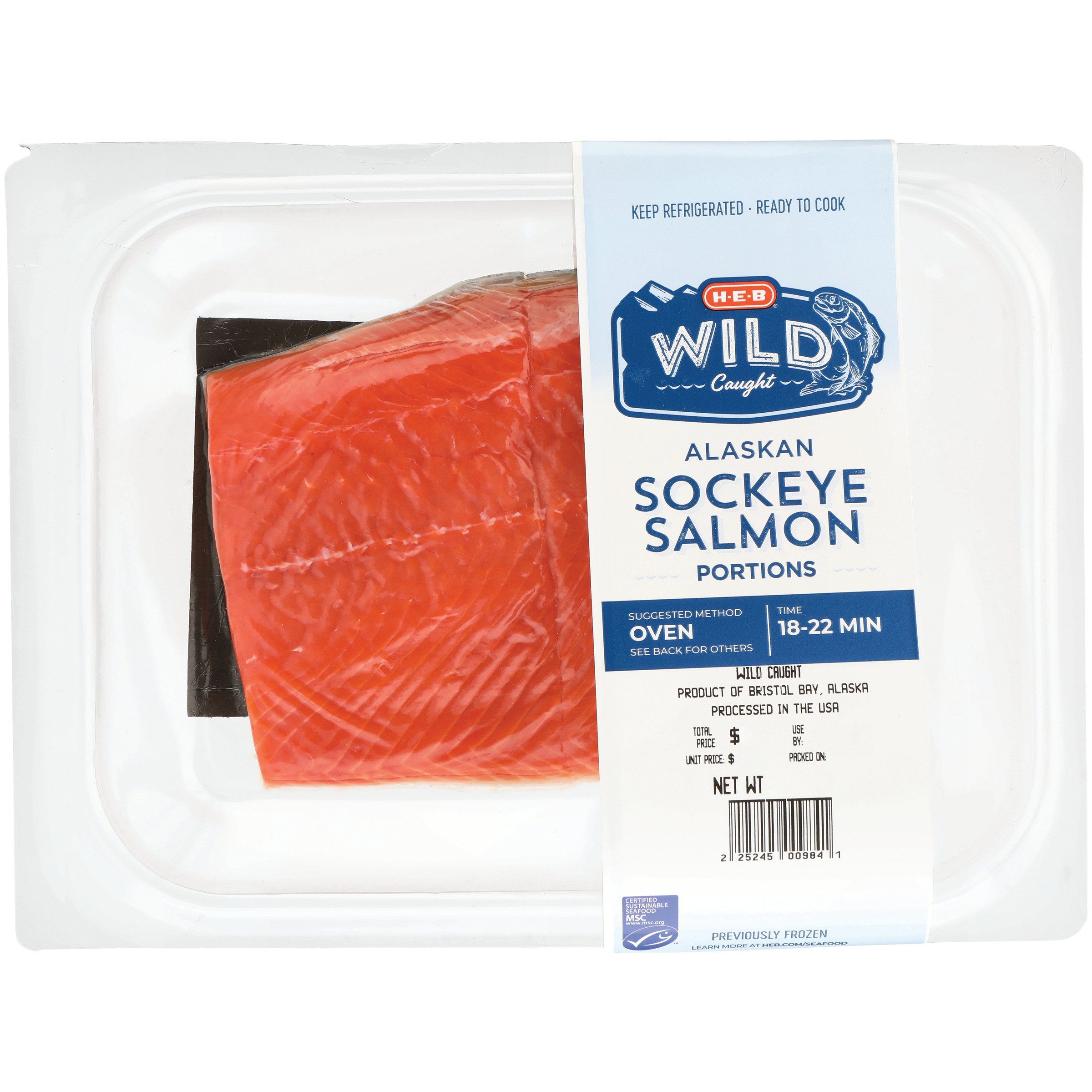 Wild Caught Sockeye Salmon - 2lb Box of 6oz Portions @ $19.97 per lb