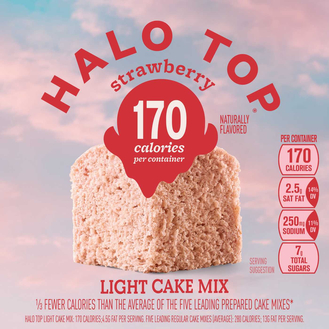 Halo Top Single Serve Light Cake Mix - Strawberry; image 3 of 6