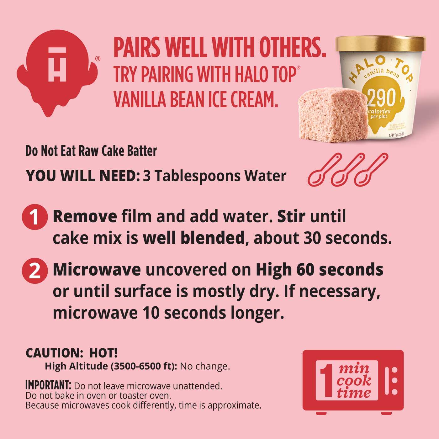 Halo Top Single Serve Light Cake Mix - Strawberry; image 6 of 6