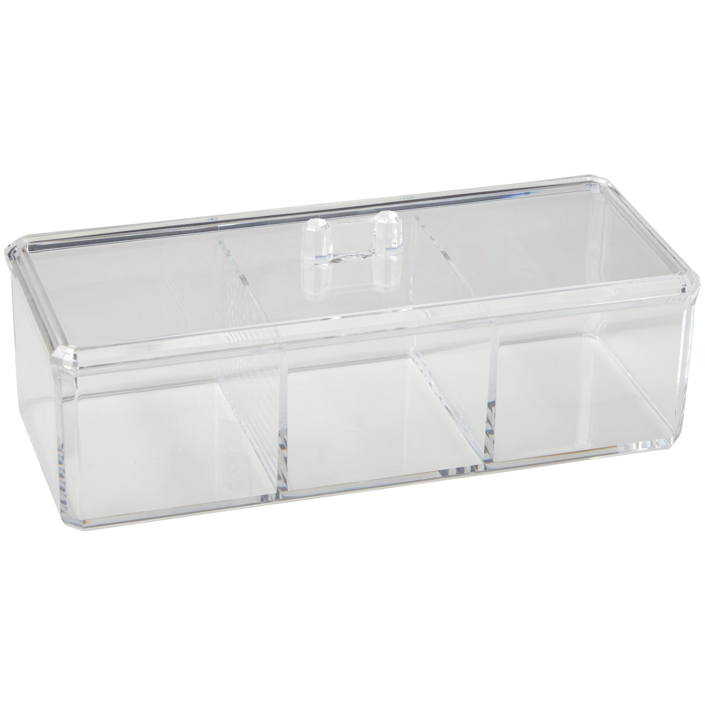 Destination Holiday 3 Divided Container With Lid Clear Shop Storage