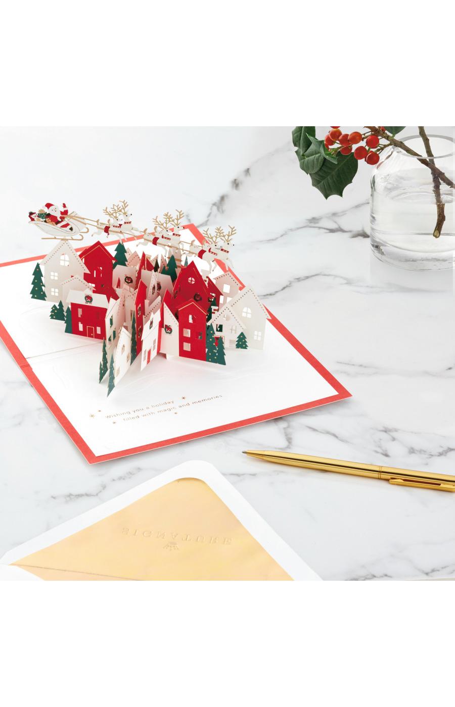 Hallmark Signature Paper Wonder Santa & Reindeer Pop Up Christmas Card - S27, S15; image 2 of 6