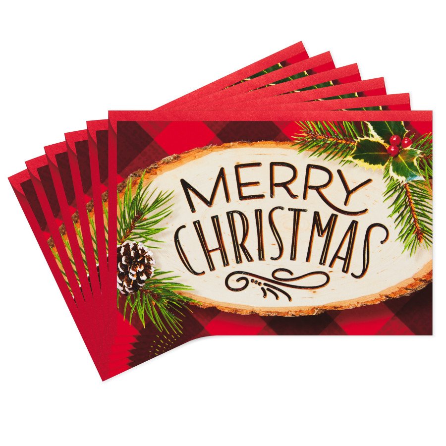 Hallmark Rustic Merry Christmas Cards & Envelopes S9 Shop Invites