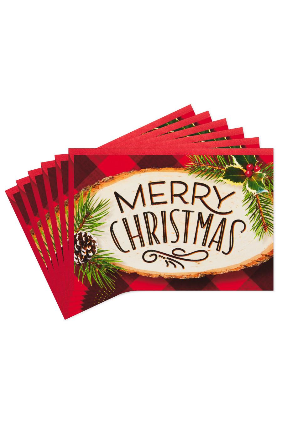 Hallmark Rustic Merry Christmas Cards & Envelopes - S9; image 1 of 6