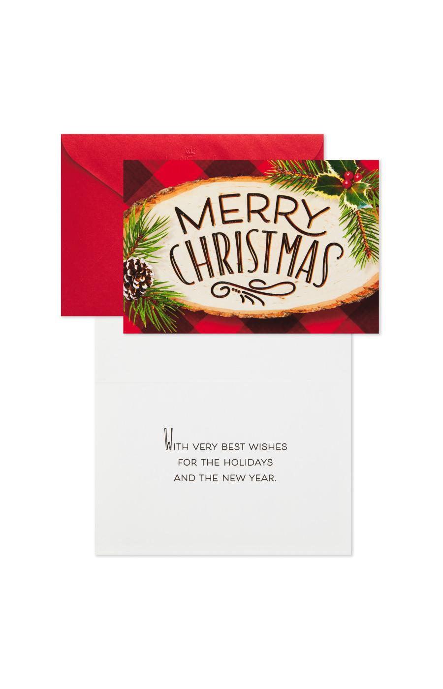 Hallmark Rustic Merry Christmas Cards & Envelopes - S9; image 4 of 6