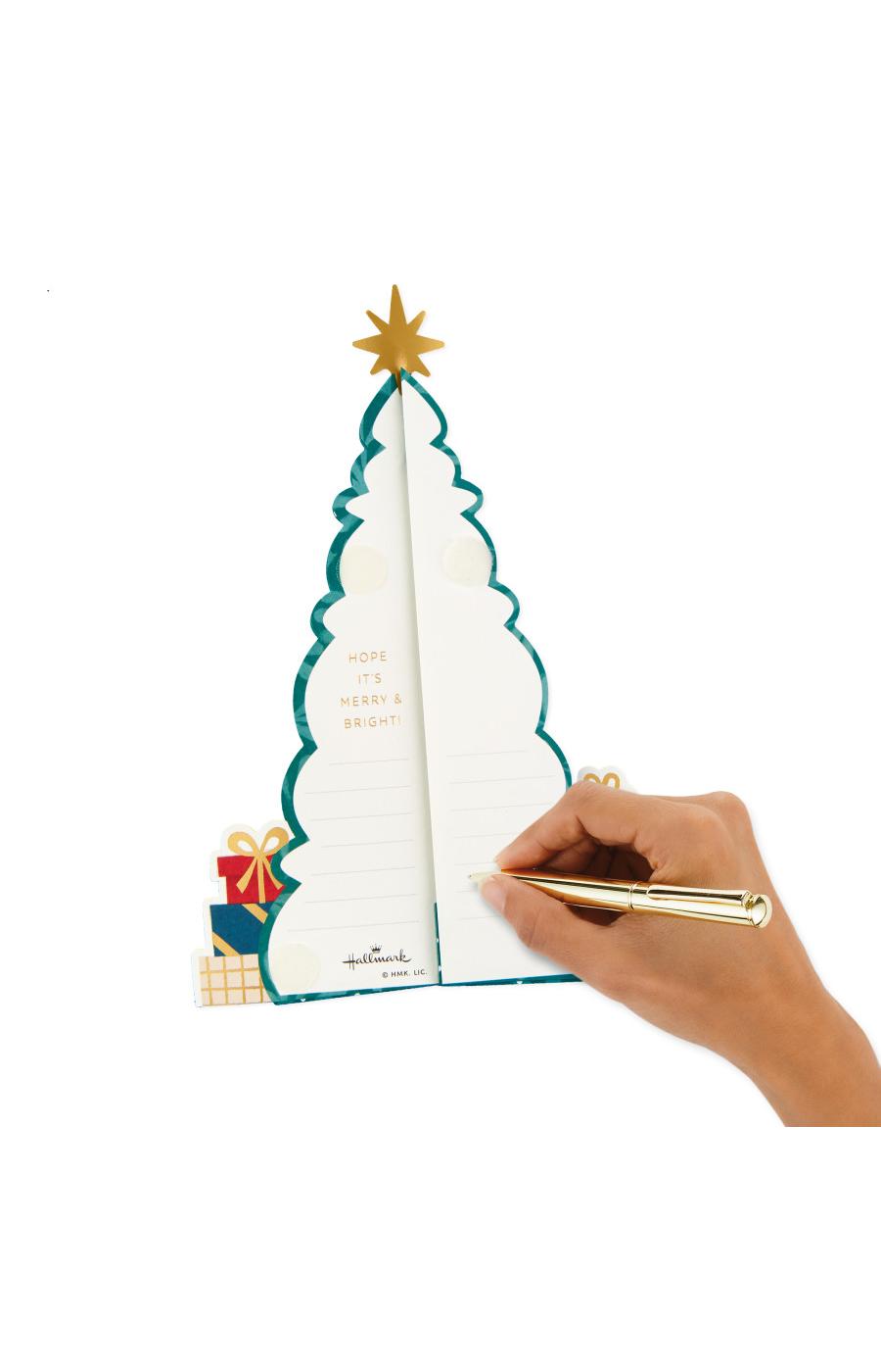 Hallmark Christmas Tree Paper Wonder Displayable Pop Up Honeycomb Christmas Card - S12, S29; image 6 of 8