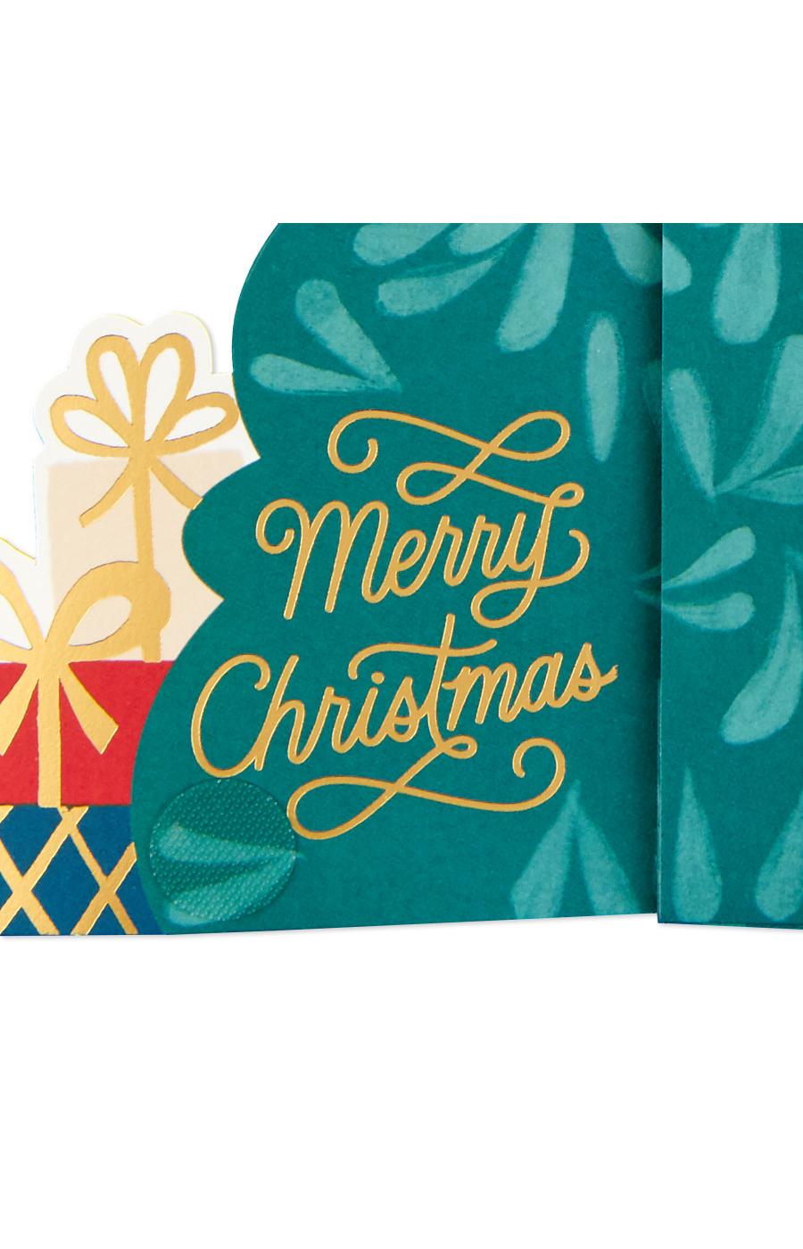 Hallmark Christmas Tree Paper Wonder Displayable Pop Up Honeycomb Christmas Card - S12, S29; image 8 of 8