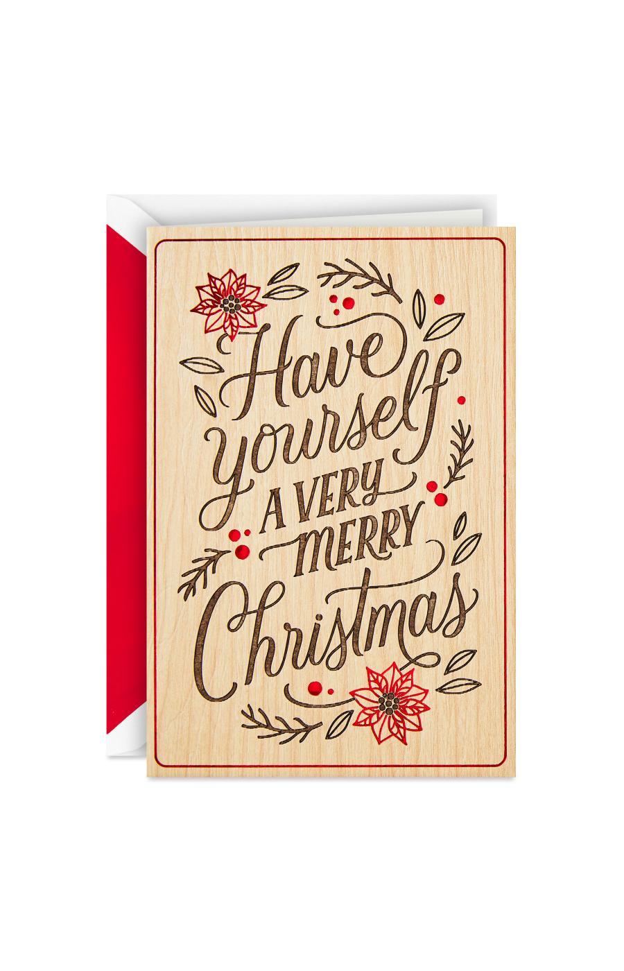 Hallmark Very Merry Christmas Signature Wood Christmas Card - S6; image 1 of 6