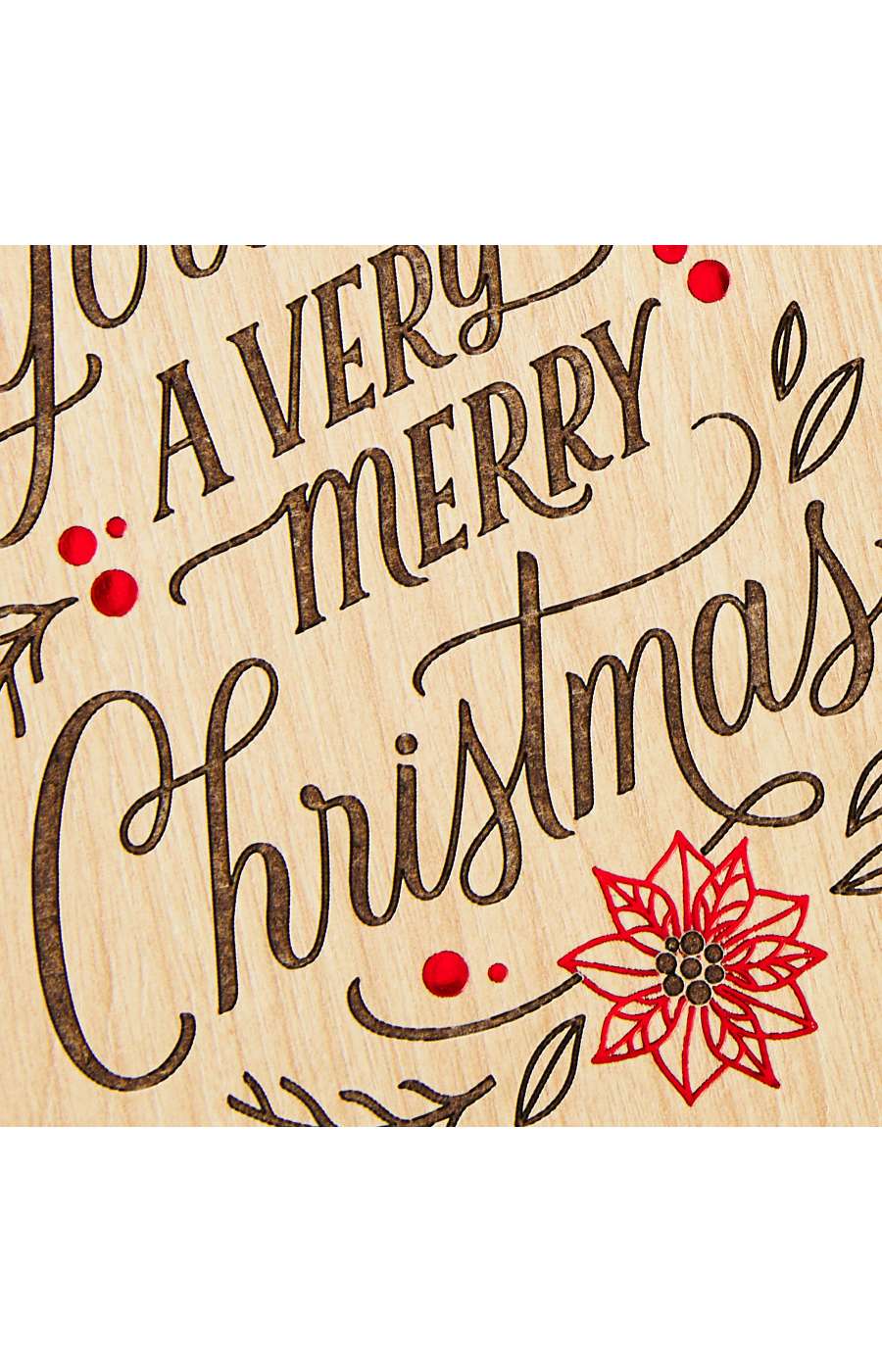 Hallmark Very Merry Christmas Signature Wood Christmas Card - S6; image 3 of 6