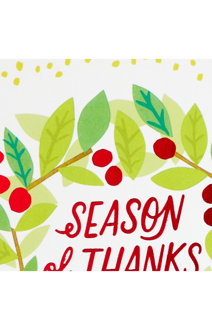 Hallmark Season of Thanks Christmas Cards with Envelopes S1, S10