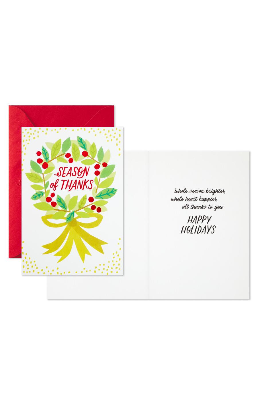 Hallmark Season of Thanks Christmas Cards with Envelopes - S1, S10; image 5 of 6
