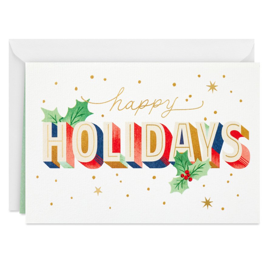 Hallmark Happy Holidays Christmas Card S11, S21 Shop Invites