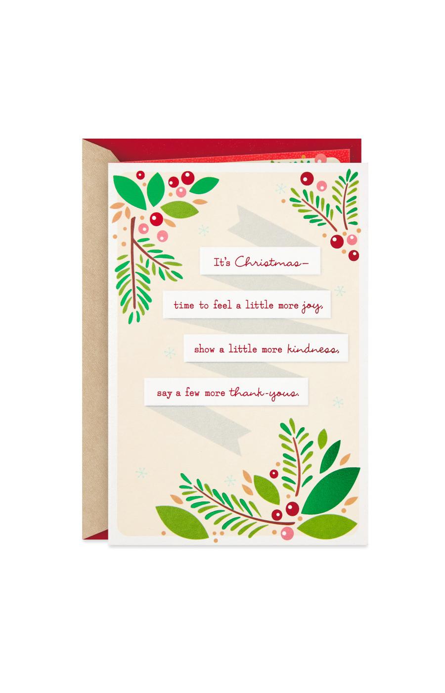 Hallmark More Joy, Kindness, Thank-Yous Christmas Card - S12; image 1 of 6