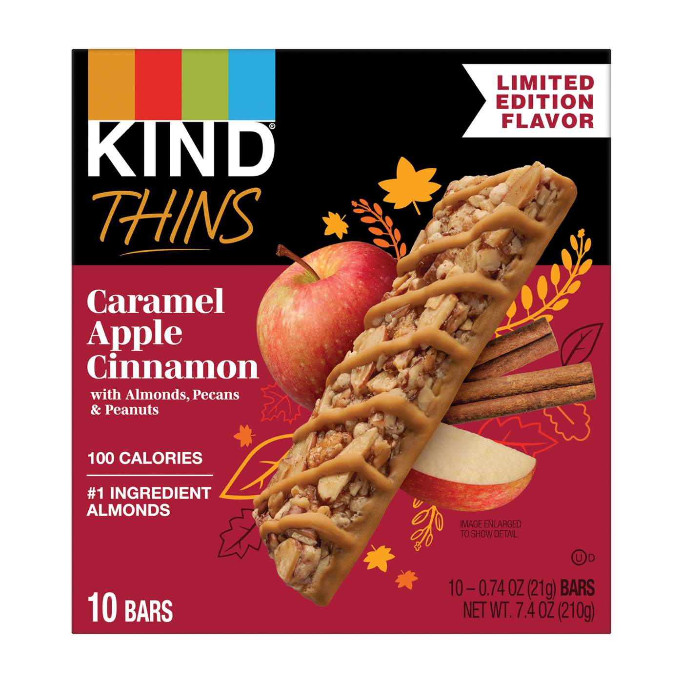 Kind Thins Snack Bars - Caramel Apple Cinnamon; image 1 of 3