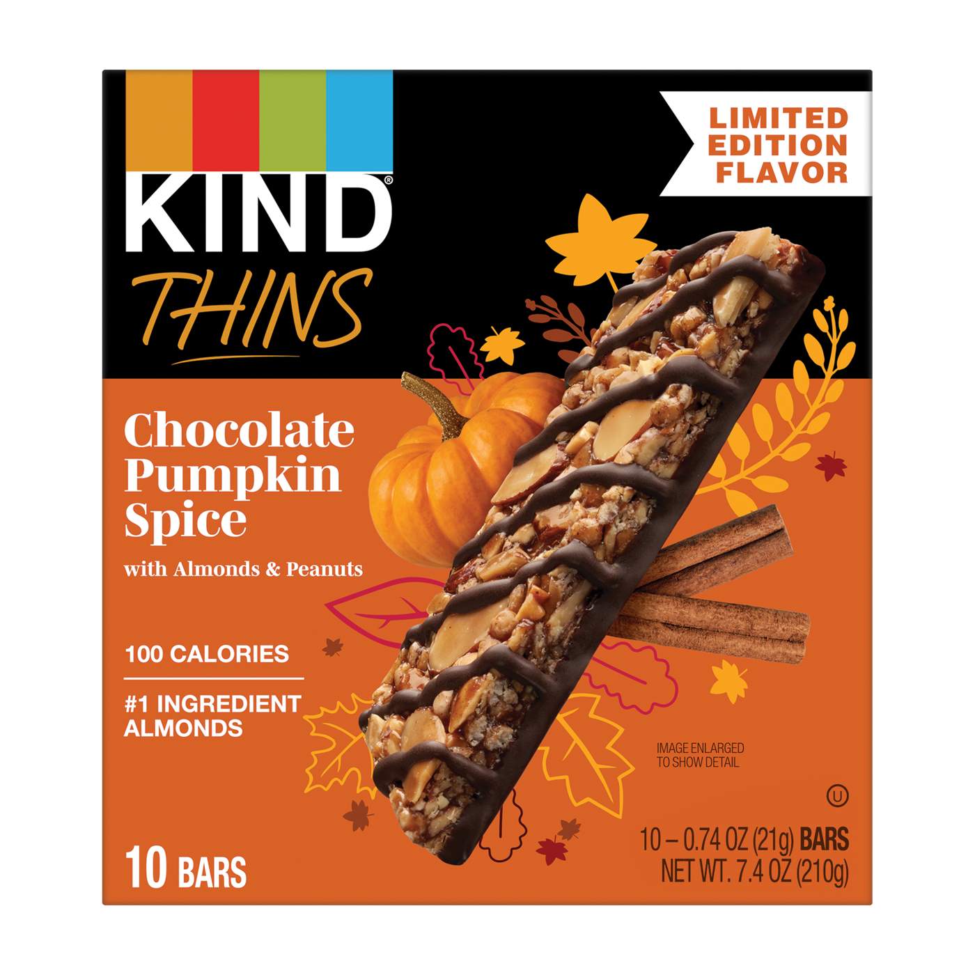 Kind Thins Snack Bars - Chocolate Pumpkin Spice; image 1 of 3