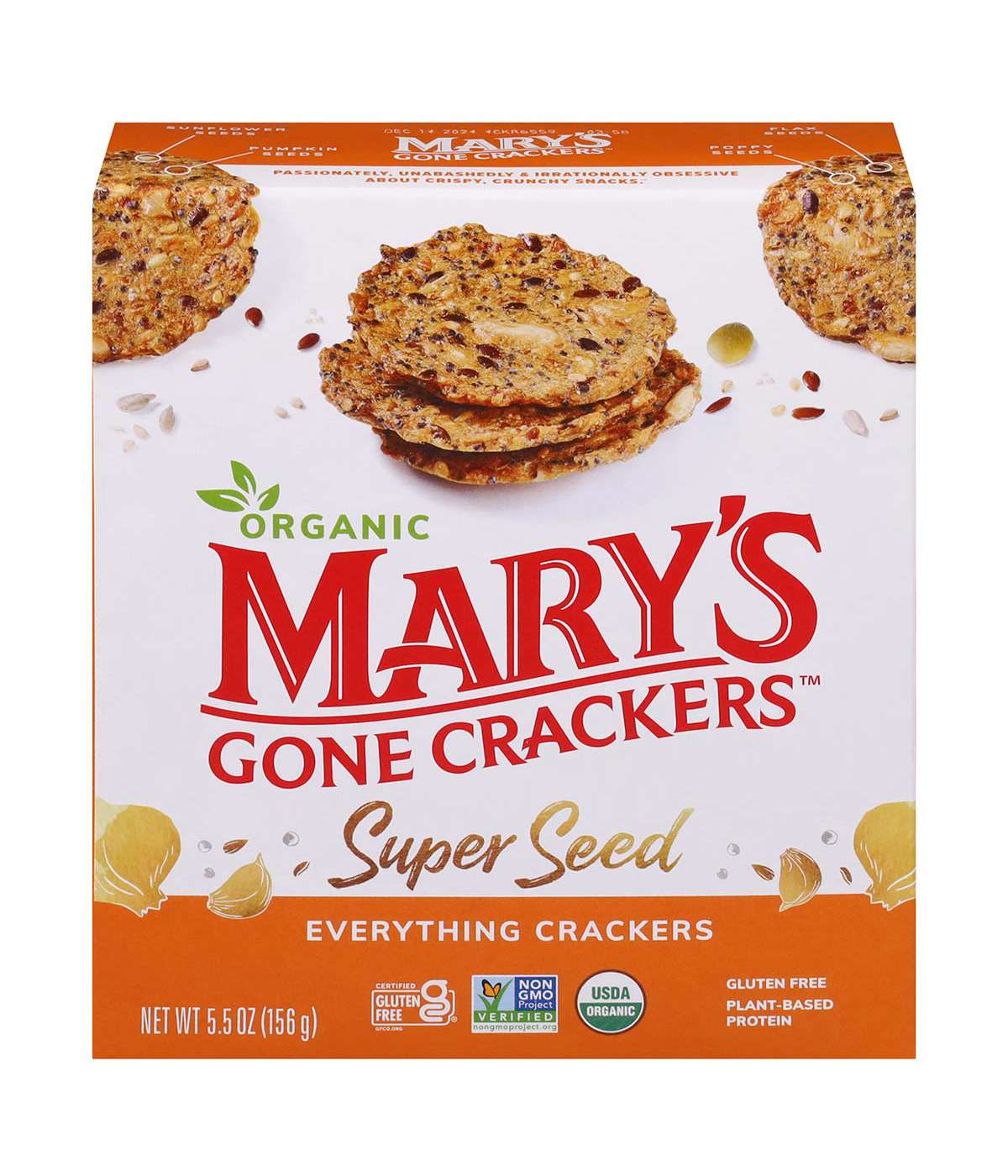 Mary's Gone Crackers Super Seed Everything Crackers; image 1 of 4