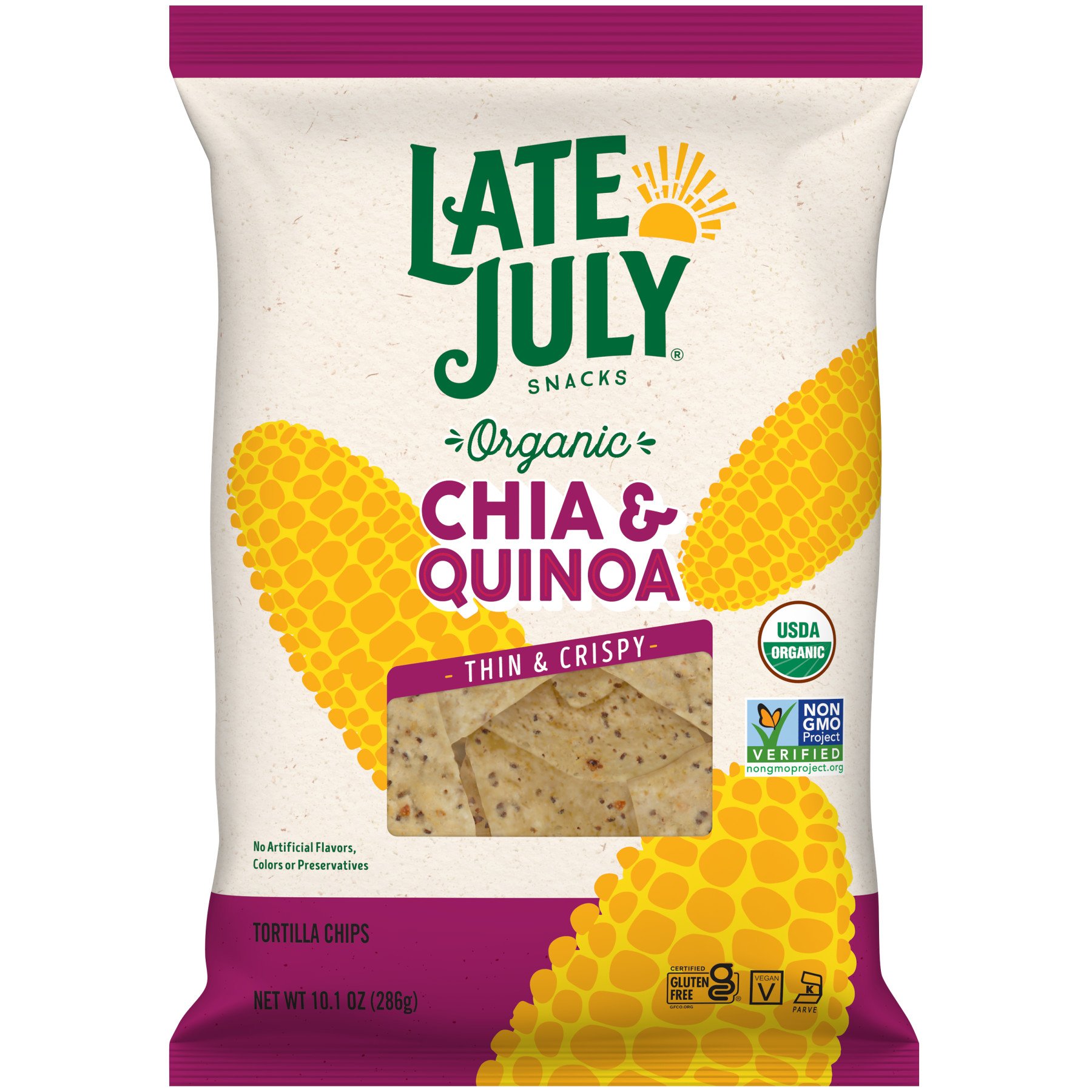 Late July Organic Chia & Quinoa Tortilla Chips Shop Chips at HEB