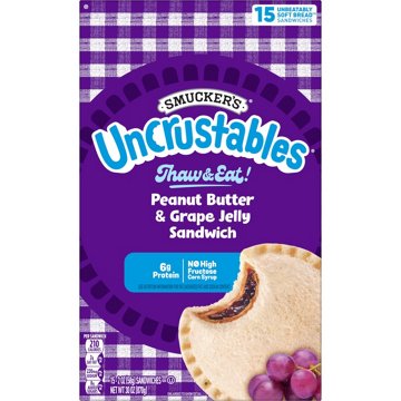 Smucker's Uncrustables Frozen Sandwiches - Peanut Butter & Grape Jelly
