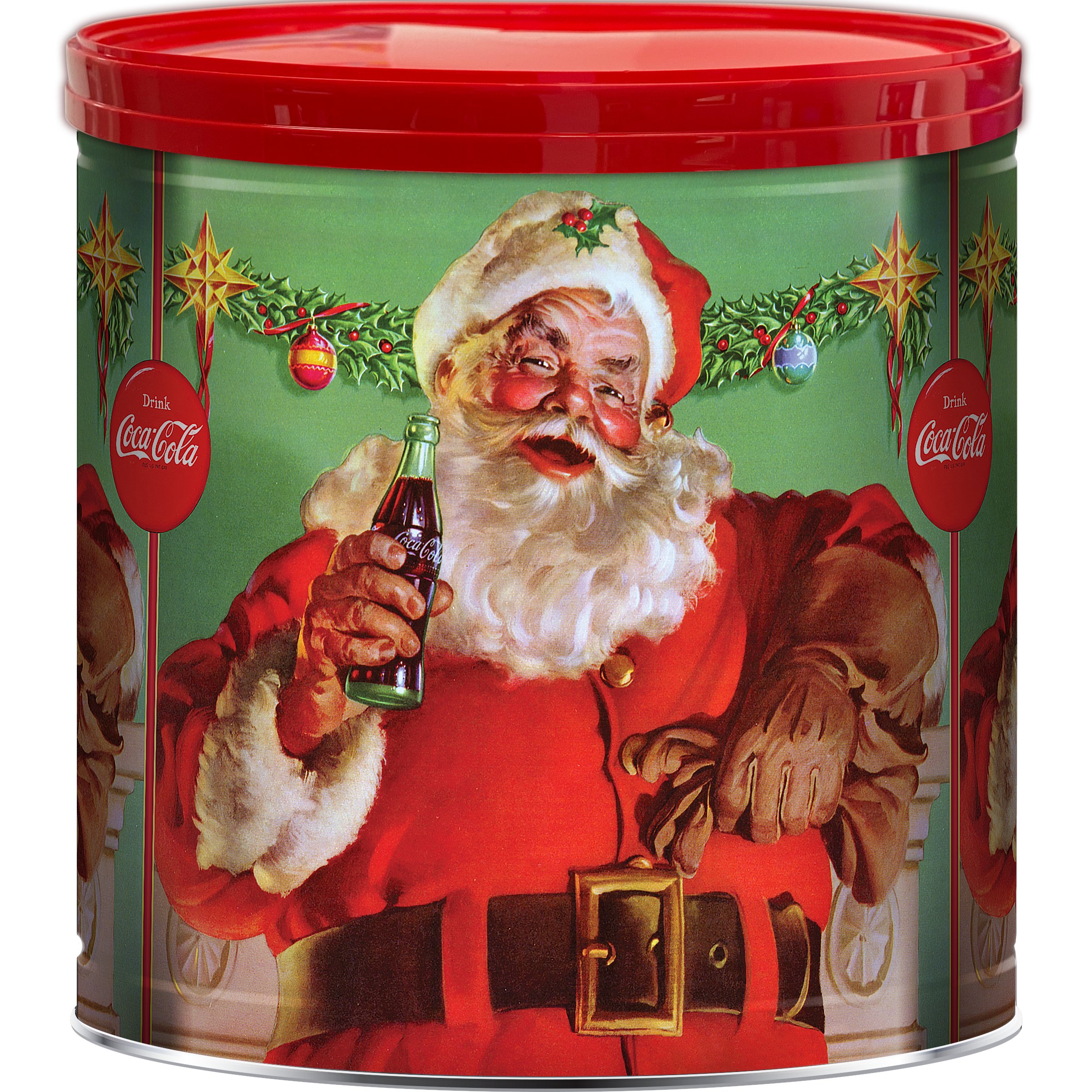 Signature Brands Coke Vintage Santa Christmas Popcorn Tin Shop