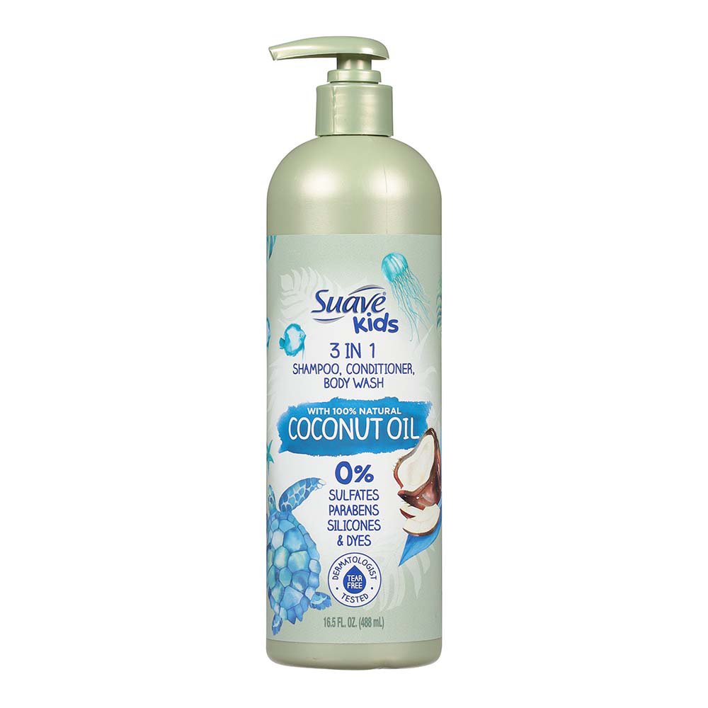 Suave Kids 3in1 Shampoo + Conditioner + Body Wash with Natural Coconut Oil Shop Bath & hair