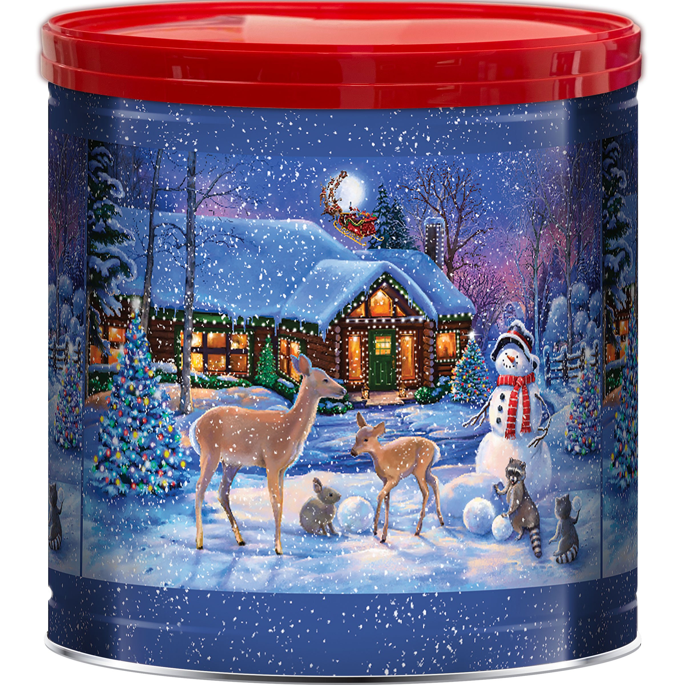 Signature Brands Wildlife Magic Christmas Popcorn Tin Shop Popcorn at