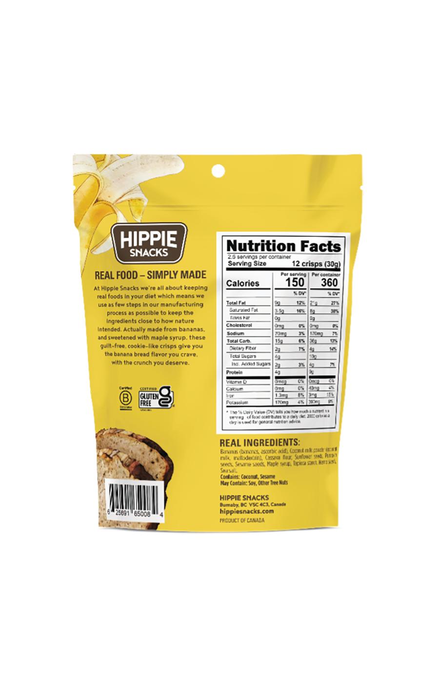 Hippie Snacks Banana Bread Crisps; image 2 of 2