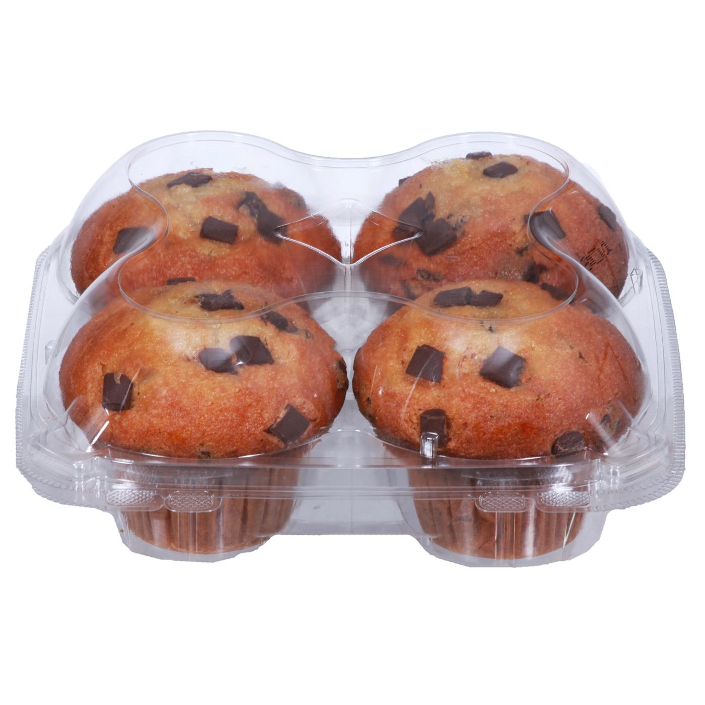 H-E-B Bakery Chocolate Chunk Muffins; image 2 of 2