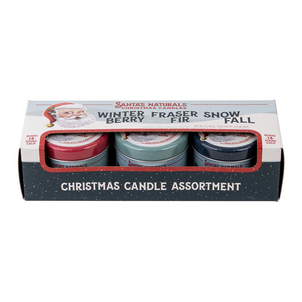 Santa's Naturals Christmas Candle Set Shop Candles at HEB