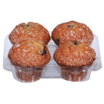 H-E-B Bakery Blueberry Muffins, 4 ct