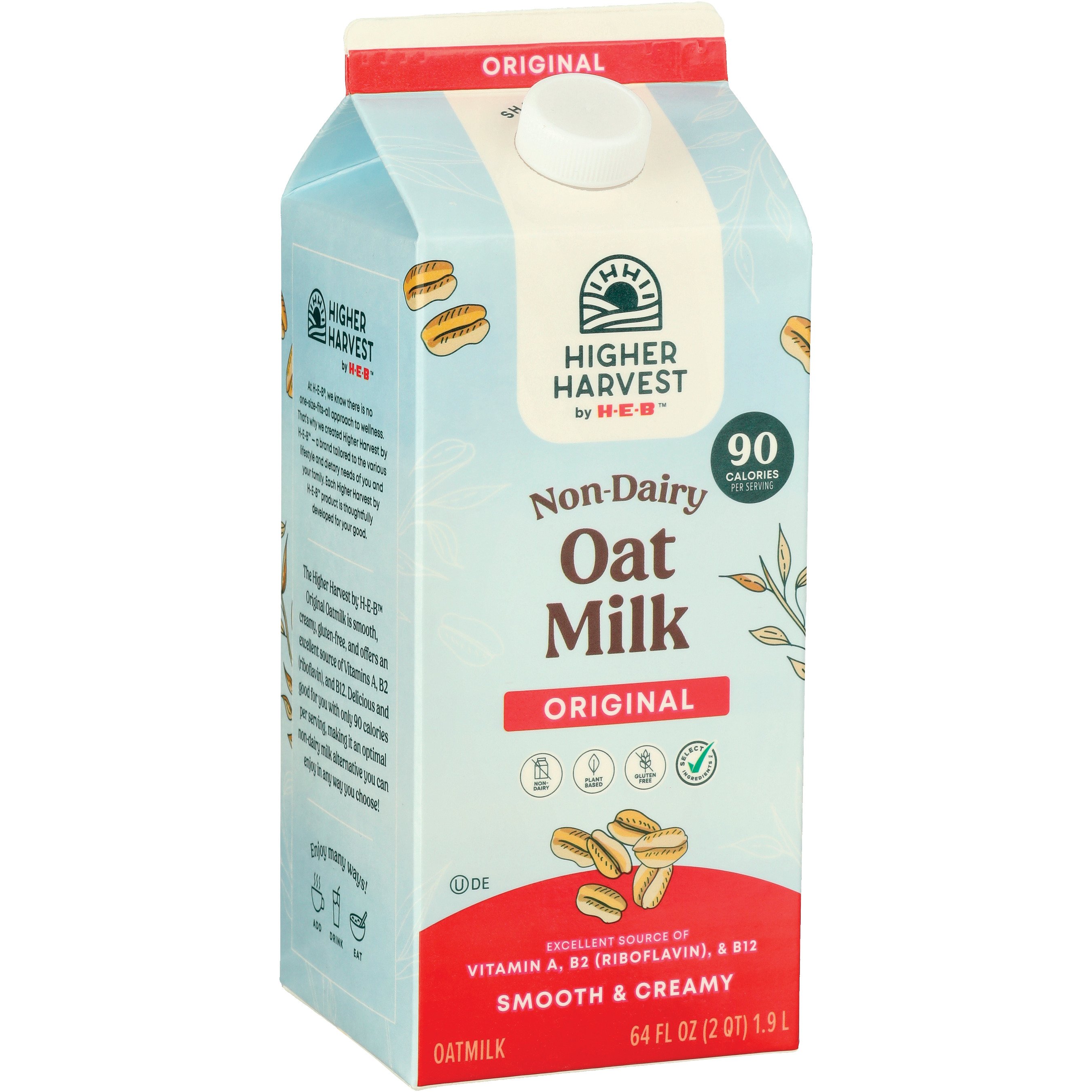 Higher Harvest By H-E-B Non-Dairy Oat Milk - Original - Shop Milk At H-E-B