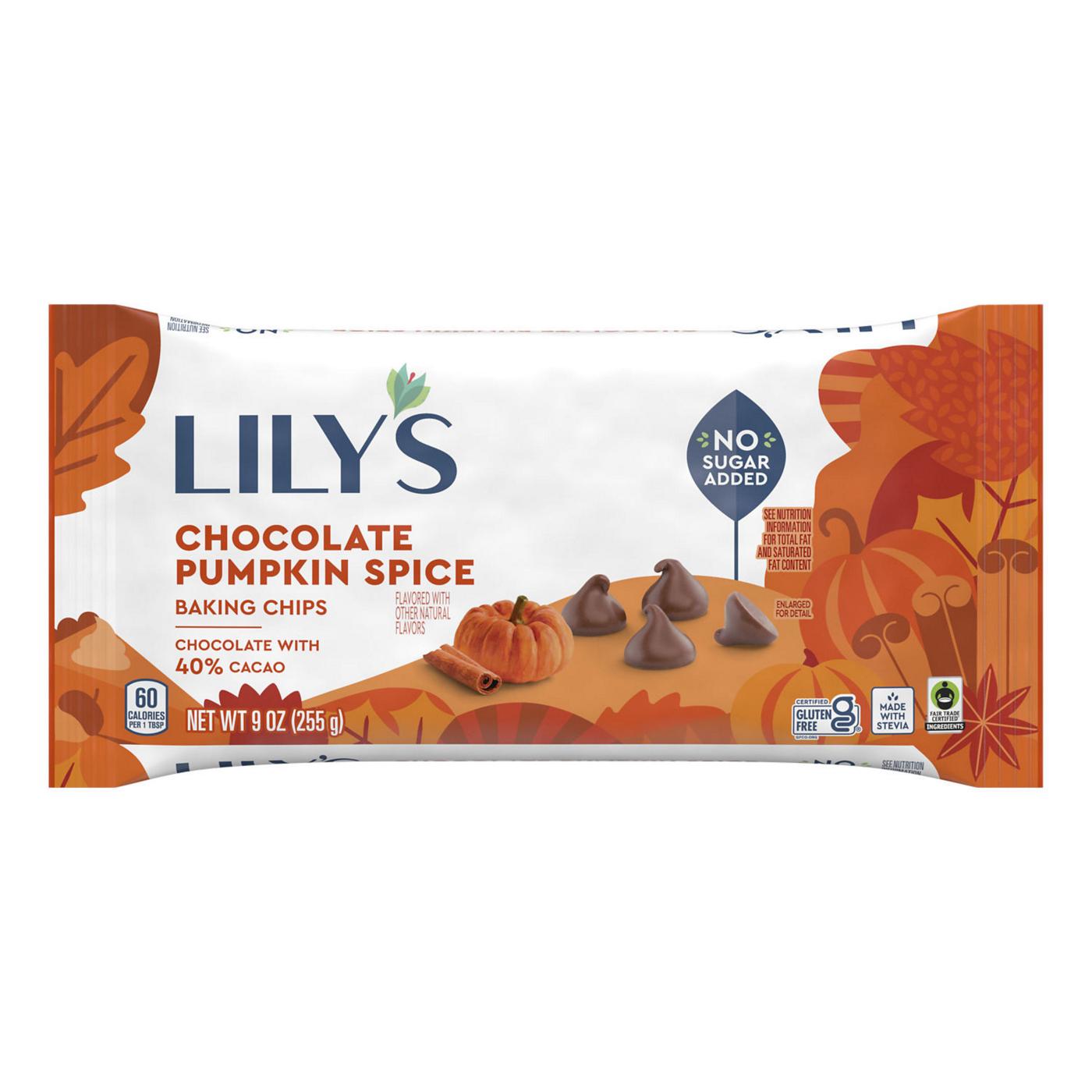 Lily's Chocolate Pumpkin Spice Baking Chips Shop Baking Chocolate