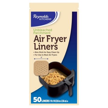 Reynolds Kitchens Unbleached Parchment Air Fryer Liners, 50 ct