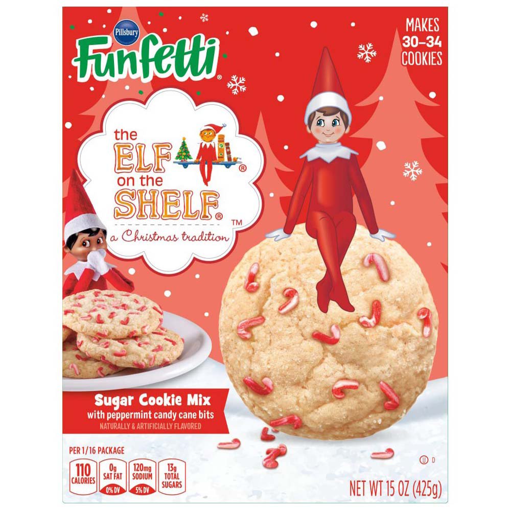 Pillsbury Funfetti Elf on the Shelf Candy Cane Sugar Cookie Mix Shop