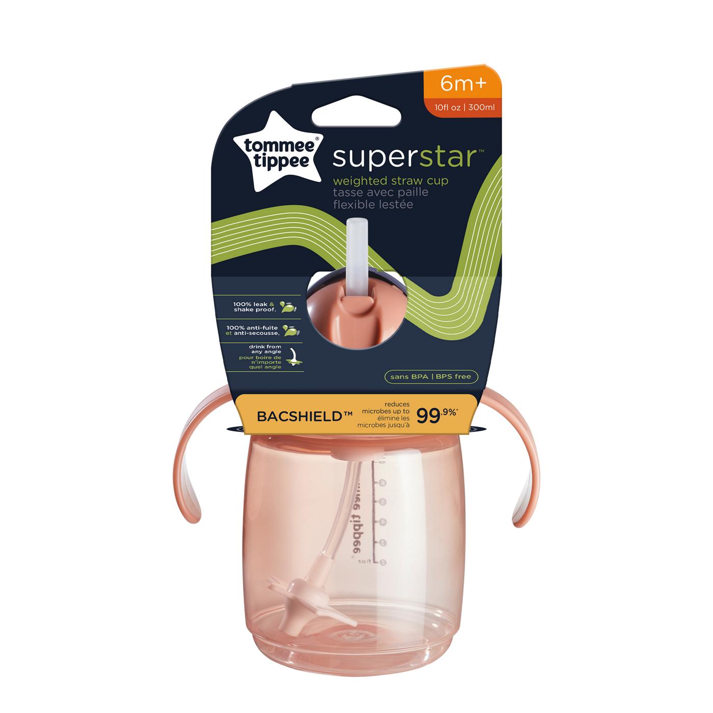 Tommee Tippee Superstar 6M+ Weighted Straw Cup; image 1 of 3