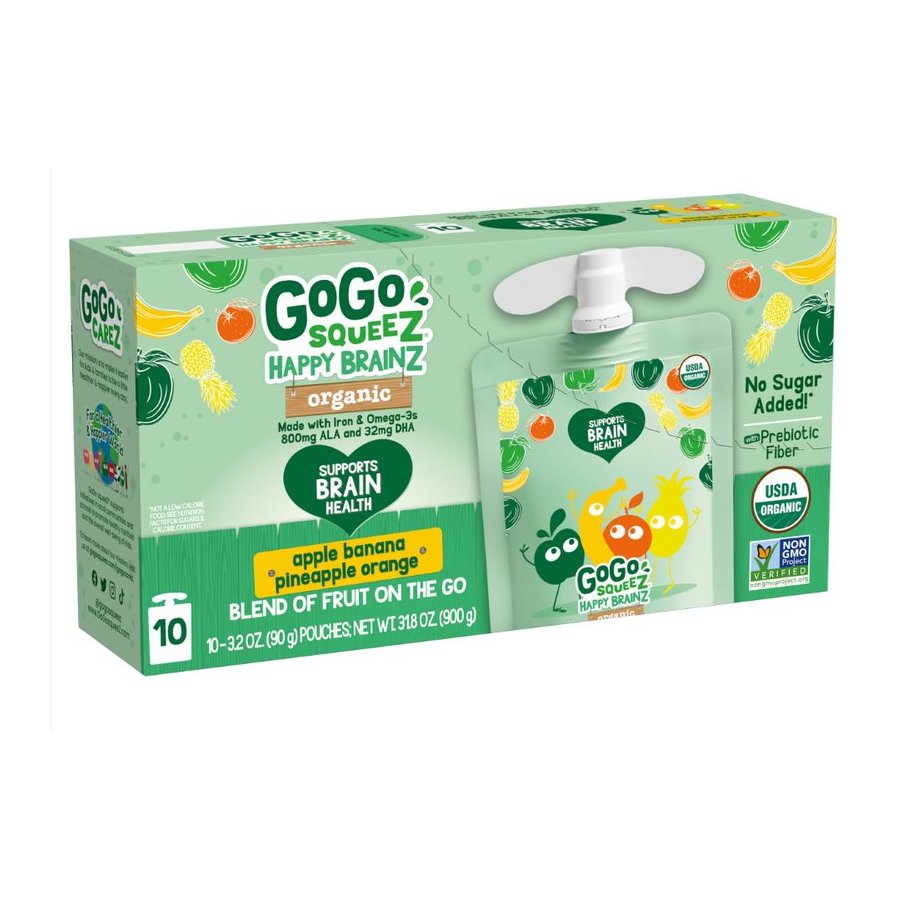 りんごの子守唄Apple of your eyes / HelloGoodbye GoGo squeeZ Happy Brainz Apple Banana Pineapple Orange Fruit on
