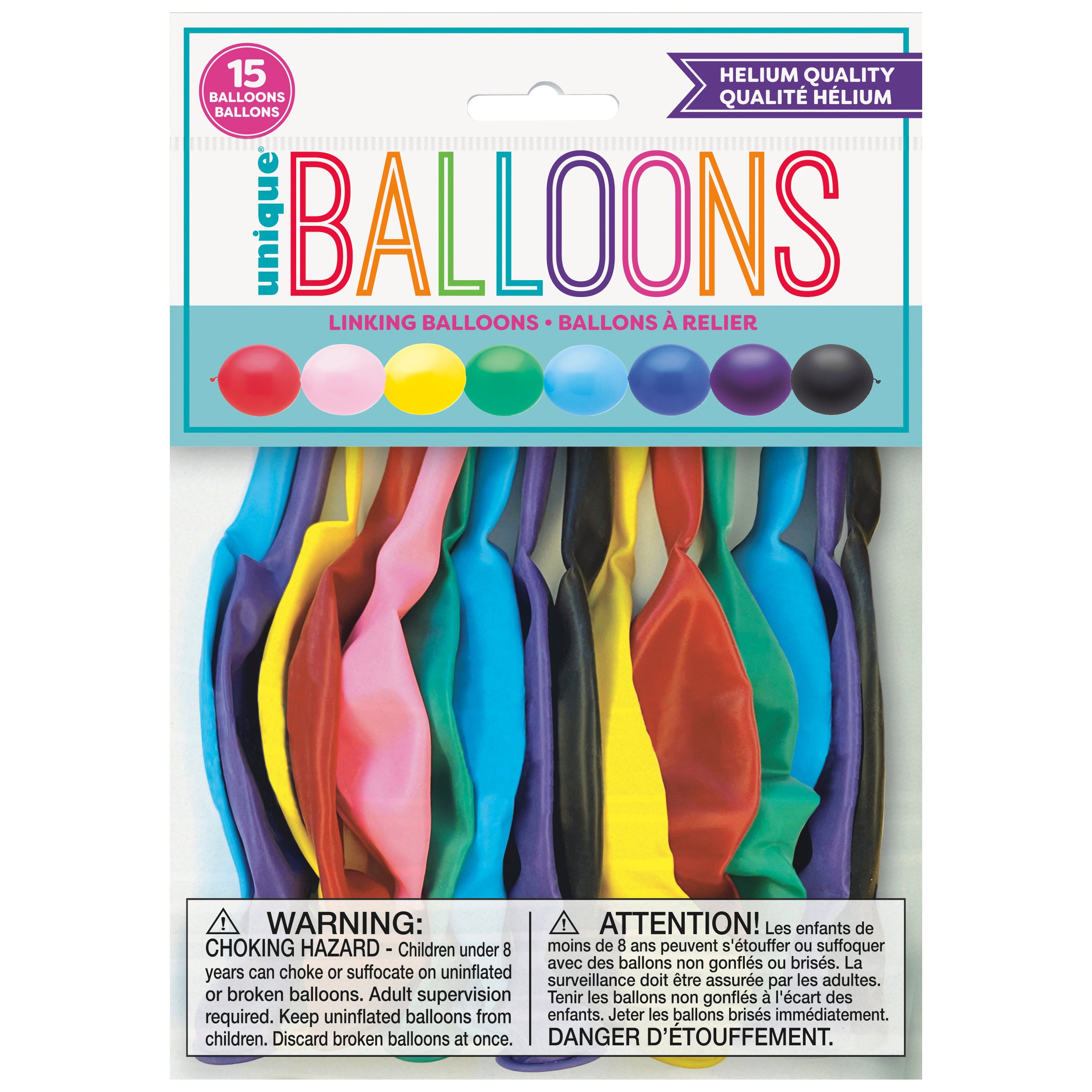 15ct, 12in, Assorted Color Balloons