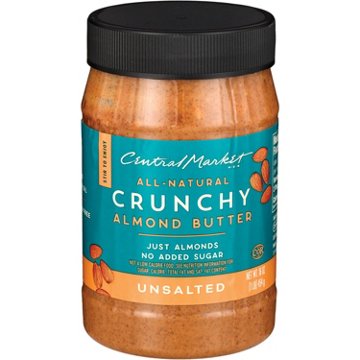 Central Market All-Natural Crunchy Almond Butter – Unsalted