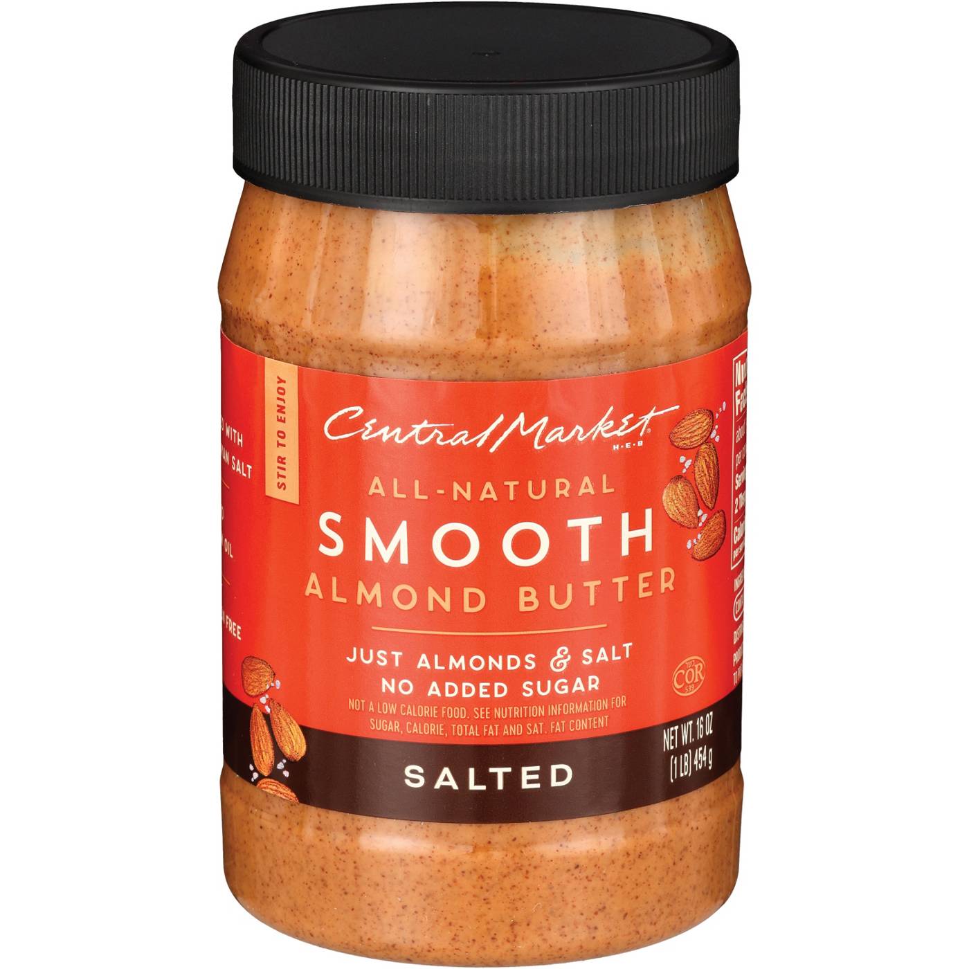 Central Market All-Natural Smooth Almond Butter – Salted; image 2 of 2