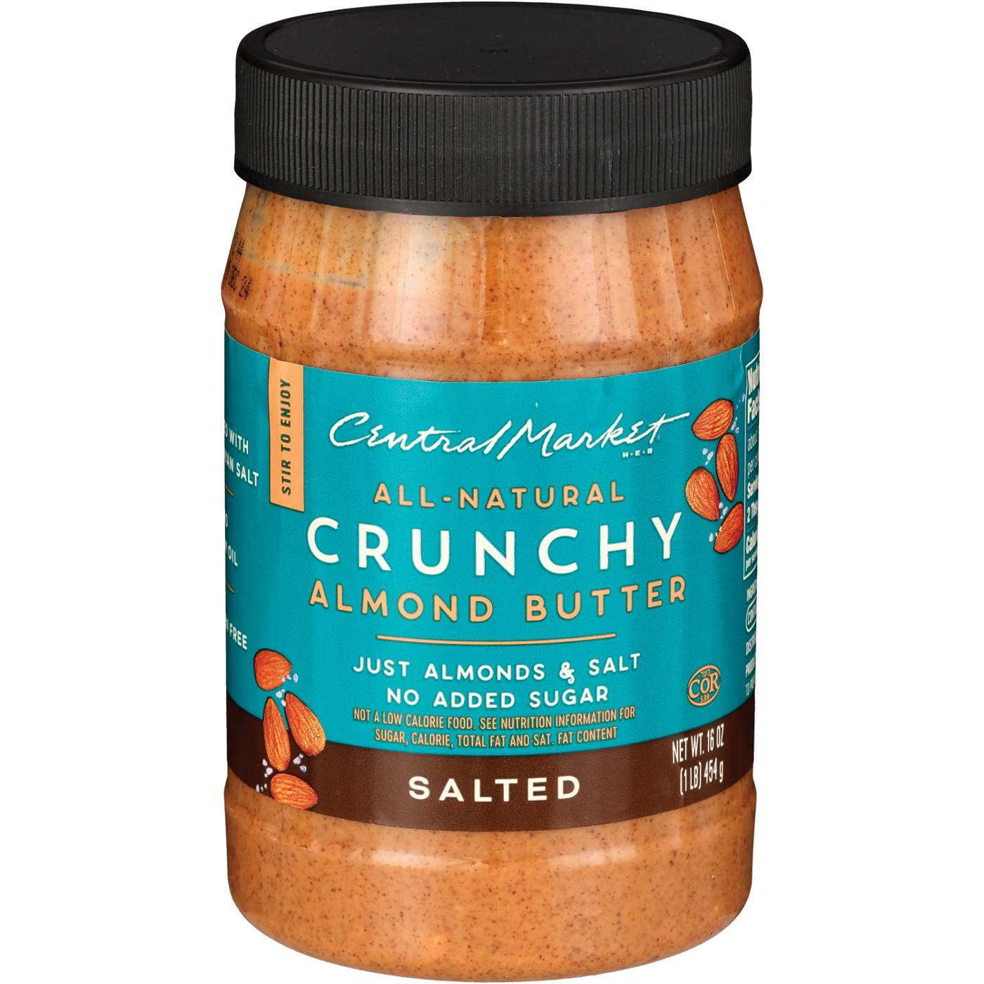 Central Market All-Natural Crunchy Almond Butter – Salted; image 2 of 2