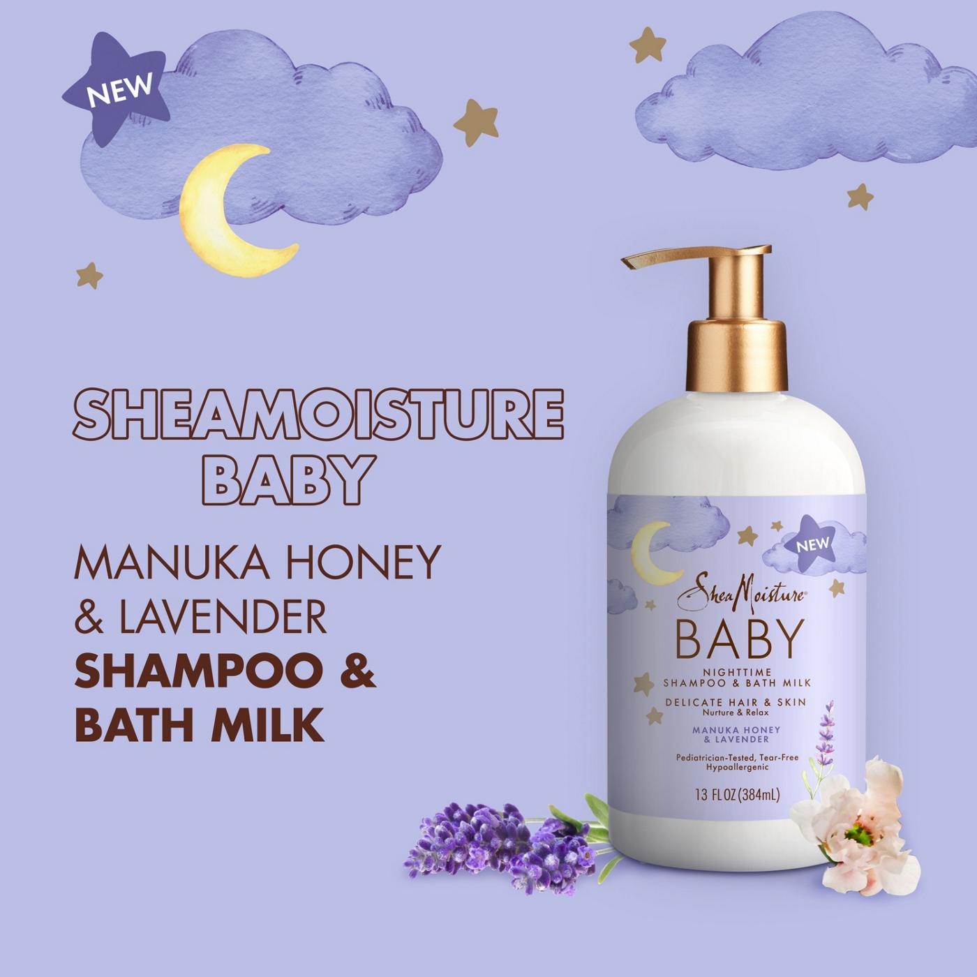 SheaMoisture Baby Nighttime Shampoo & Bath Milk - Manuka Honey & Lavender; image 6 of 6